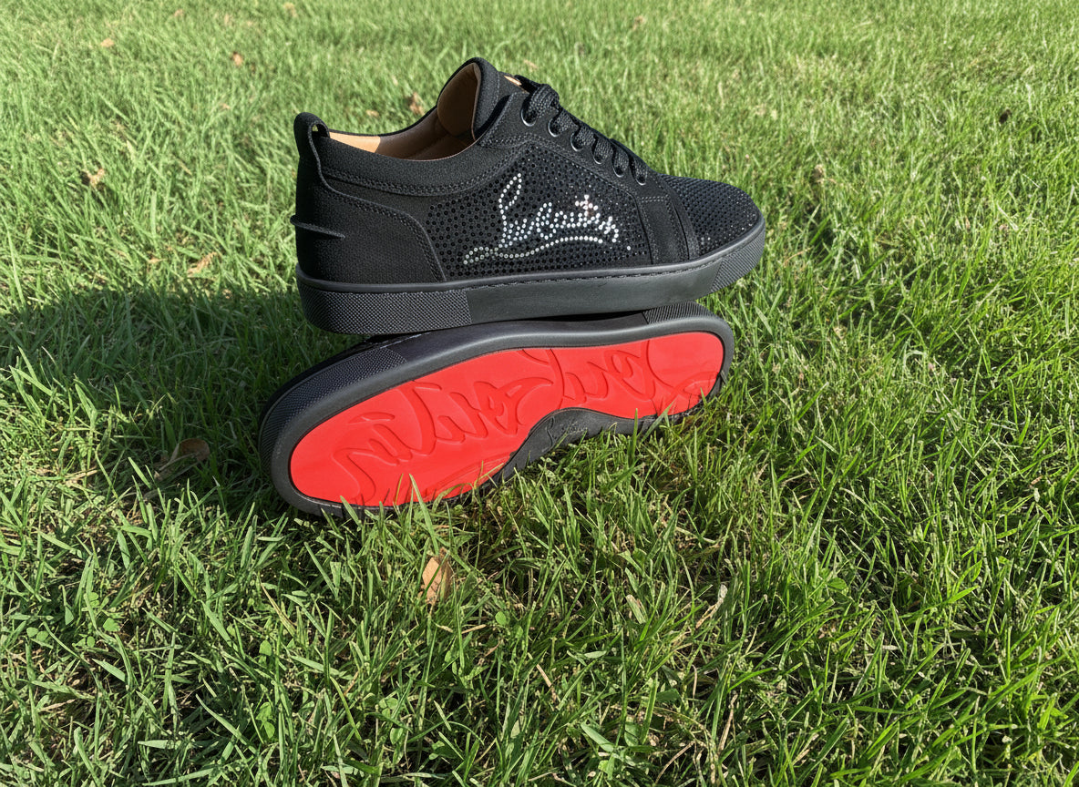 Christian Louboutin Low Crystal + Saculet